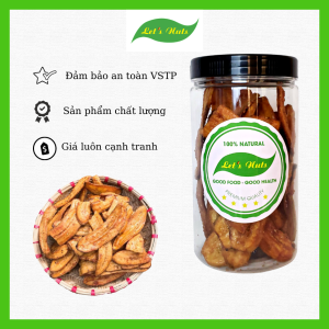 Chuối sấy mè gừng Lets Nuts túi 500g giòn ngọt thơm đồ ăn vặt tuyệt hảo cho hội nhóm những chuyến du lịch làm quà tặng