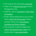 GrabGifts SGD20 Voucher Grab Voucher (Transport, Food, Mart, Express). 