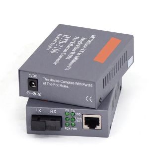 Media Converter FO HTB-3100 10-100 Mbps Single Core Fiber Optik PREMIUM ORIGINAL