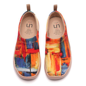 UIN Toledo I Art Travel Shoes Canvas Casual Loafer Womens Shoes-Color Brush