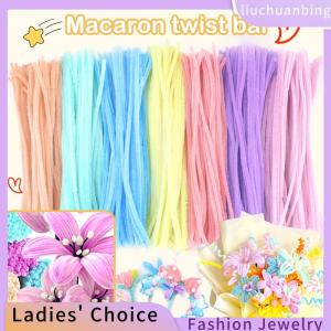 [COD] liuchuanbing Jewellery 100PCS Colorful Chenille Stem Twisted Rod Wool Root Fluffy Bar Iron Wire DIY Handcraft Twisting Decorations Pipe Cleaners Plush