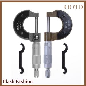 [Falsh F] Metal 0-25mm 0.01mm Gauge Outside Metric Micrometer Tool For Mechanist Caliper Tool