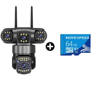 【Free Gift】Hikvision Three-Lens CCTV Camera Wifi Connect 360 With SIM and WIFI Buy 1 Take 1 Outdoor Waterproof Auto Tracking Two-Way Audio CCTV Camera