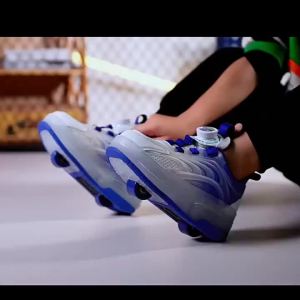 Giày Trẻ Em Giày Trượt Băng Cho Bé Trai Giày Trượt Patin Giày Bay Nổi Tiếng Trên Mạng Giày Hai Bánh Giày Học Sinh Có Bánh Xe