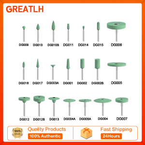 GREATLH Dental Polisher Ceramic Diamond Grinding Head Stone Dental Lab Tools