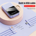 Multifunctional Romoss Mini KC58 Macaron 20000mAh Power Bank with Multi -Cable Fast Charging and Light. 