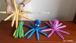 Đồ chơi thú cưng vải bông chống cắn bạch tuộc vỏ da chó giáo dục giọng hát Đồ chơi con mèo đồ dùng cho chó