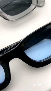 KACAMATA HITAM GAYA BINGKAI PERSEGI KECIL UV400 VINTAGE PRIA WANITA