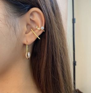 SWAN - Ava Cuff ต่างหูหนีบเงินแท้ ไม่ต้องเจาะ ear cuff ฝังเพชรคิวบิกเซอร์โคเนีย cubic zirconia