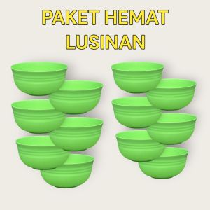 Mangkok Plastik Lusinan Semi Melamin Bahan Tebal Anti Pecah Bowl Mie Ayam Bakso
