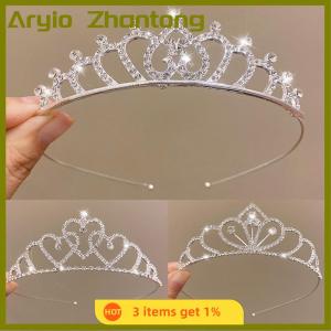 Aryio Bride Crown Golden Wedding Hair Accessories Rhinestone Bride Wedding Tiaras And Crowns Headpiece Hair Ornament