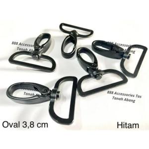 Cantolan Tas / Kaitan Tas Oval Hitam