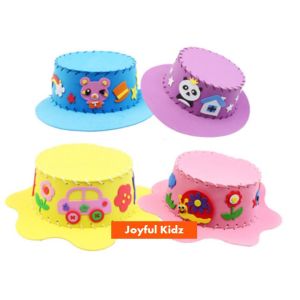 Kids DIY Hat Sewing Kit Art and Crafts Children Play EVA Cartoon Creative Montessori Early Learning