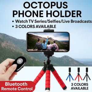 【Photography Artifact】Octopus Lazy Phone Holder Mini Flexible Sponge Octopus Stand Portable Camera Tripod Clip八爪懒人手机支架