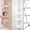 4-Layer Bathroom Corner Shelves Rack Bathtub Shower Caddy Holder Shelf Accessory Organizer (White) Keimav. 