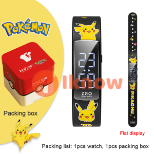 I know 100% Authentic Pokemon Smart Watch for Kids Boys IP65 Waterproof Smartwatch Pikachu Watch for Kids Girls Sports Bracelet Alarm Clock Smart Band LED Display Birthday Gift 6263