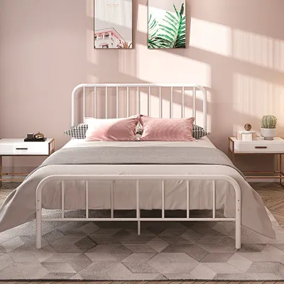 giường ngủ Giường sắt mỹ nghệ nhiều kích thước khung thép chắc chắn từ 1m đến 1m8 mẫu