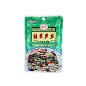 Instant Plum Vegetables Bamboo Shoots 梅菜笋丝80g早餐配粥速食咸菜小菜微辣下饭菜