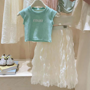 LS Show ชุดเดรสยาวชุดแขนสั้นเด็กผู้หญิงชุดเจ้าหญิง110-170ซม