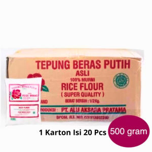 Tepung Beras Putih Rose Brand 1 Dus Isi 20 Pcs Kemasan 500 Gram