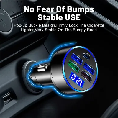 150W Charger Mobil Motor Casan Mobil 12Volt-24 Volt Cepat Casan Mobil Colokan Casan Hp Dimobil