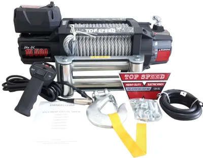 Winch Topspeed 15500lb (6818kgs) Gen2 12V / 24V Steel Rope Synthetic Rope วิ้นซ์ สลิง เชือก วินซ์ไฟฟ้า
