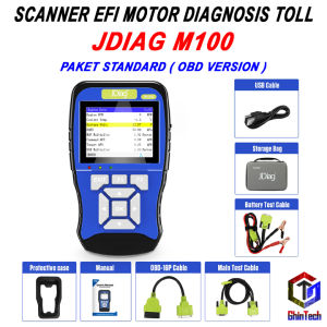 JDiag M100 PRO Motor Scanner Function Diagnostic Tool Diagnosis M 100 PRO Kesalahan OBDII ECU CO Motor Injeksi M-100 PRO Scanner OBD2 Alat Diagnostik Sepeda Motor