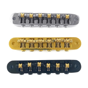 Guitar Tune-O-Matic Roller Saddle Bridge Replacement 6 String Electric Guitar Hardtail Bridge Guitar Parts Easy to Use