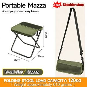 Folding Camping Stool Lightweight Oxford Fabric Shoulder Bag Design Portable Seat for Beach Fishing