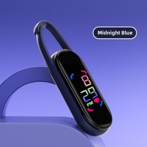 UTOPUS Đèn LED Móc khóa đồng hồ bỏ túi Màn hình kỹ thuật số Số Lớn Đồng hồ kỹ thuật số Di động Chống thấm nước Đồng hồ treo điện tử Trẻ em Người lớn