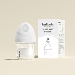 Gulicola 80ML/160ML/240ML Glass Baby feeding bottle for newborn0m+BPA Free