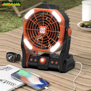 NEOBEE พัดลมพร้อมไฟLED พัดลมพกพา ตั้ง แขวน ไร้สาย ชาร์จไฟUSB Type-C 12000mAh ปรับระดับลมและไฟได้ 3ระดับ มอเตอร์คู่ ใบพัดคู่ 3+5 ลมแรงมาก