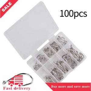 [COD]Flash Delivery 100Pcs Fishing Hooks Set Carbon Steel Single Circle Fishing Hook Fly Fishing Jip Barbed Carp Hooks Sea Tackle Accessories