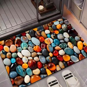 Pebble floor mats Nordic absorbent non-slip mats door floor mats Bathroom Mat Absorb Water Floor Mat Bathroom Rug Door Fast Dry Mat for Indoor Room