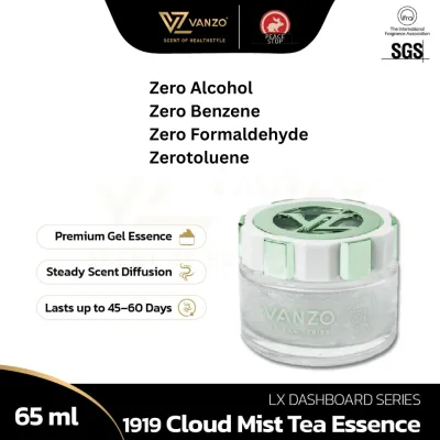 SGS CERTIFIED VANZO High-Quality Car Gel Healthy Air Freshener LX Dashboard Series 65ML Scent Of Luxury Natural Plant Scent