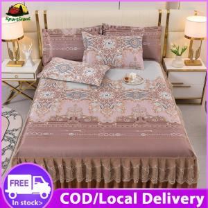 【Clearance Sale】 3pcs Bed Sheet Set with Ruffle Machine Washable Elegant Home Decoration