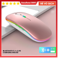 Chuột Không Dây Bluetooth C18.Chuột Máy Tính Bluetooth Không Tiếng Ồn. Sạc bằng Cáp USB và Pin Có Đèn Led  Rất Nhạy. 