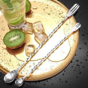 Cocktail Boston Milk tea Stir Spoon Spiral Measuring Cup Ice Clip Crushed Ice Bar Tool Stainless steel