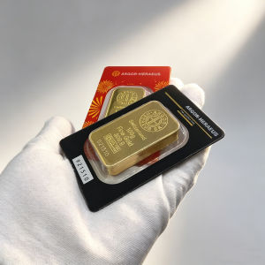 【discount store】Gold Bar 24k Gold Plated Bullion Bar 2.5g 10g 20g 1oz 31g 50g 100g Sealed packing Copper Crafts With Unique Serial Number Gift