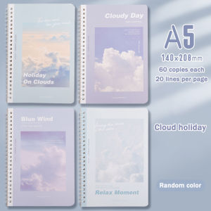 4PCS/Set A5 Coil Composition Notebook Spiral Landscape Aesthetic Student School Supplies