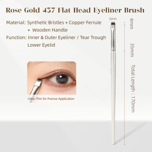 GUOXIAONIU Knife Edge Eyeliner Brush Ultra Thin Fine Flat Head Professional Eye Makeup Brush Precise Detail Brush
