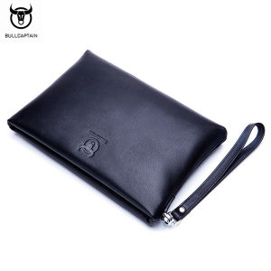 BULLCAPTAIN Mens Wallet Leather Fashion Casual Clutch Multifunctional Small Document Bag