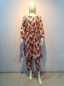 SeteLan Set Rayon Bangkok XXL LD 100 cm - LD 110 cm Motif Daun PaLem Kekinian 3258#