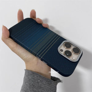 Magnetic Case for iPhone 15 16 17 Pro Max Abstract Gold Blue Shell Hard PC Phone Cover Alloy Camera Lens Armor Shield Funda Capa