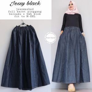 ROK BUTTON SUPER MAYUNG / ROK PECAH JESSY UMBRELLA JEANS JUMBO / ROK PECAH 8 JEANS