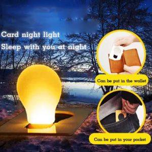 ZHUNIEDU 4 Pcs Lightweight Folding LED Card Light Lighting Function Easy to Carry Mini Portable Night Multi-purpose Energy Saving Pocket Card Lamp