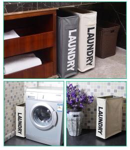 Wheeled Oxford Laundry Basket Trash Can With Universal Wheel Foldable Dirty Clothes Storage Box