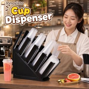 2 Layer Coffee Cup Holder Acrylic Cup Holder Multifunction Removable Placement Rack Storage Box