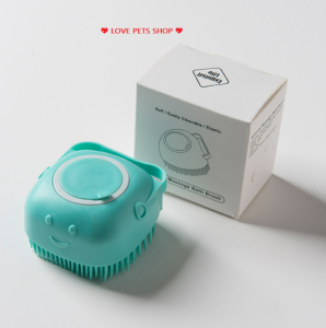 (Bán sỉ) Bàn chải tắm cho Chó Mèo có khay đựng xà bông - Love pets shop