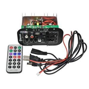 Original AC 220V 12v 24v Bluetooth Audio  Karaoke  Hifi StereoDigital Multi-purpose Power  Motherboard AMP Plug Mic Adjustable Echo The Sound Of A Separate Mic. Mobile Device konzert502  Button Cable power  amp small amplifier Speaker Radio Phone